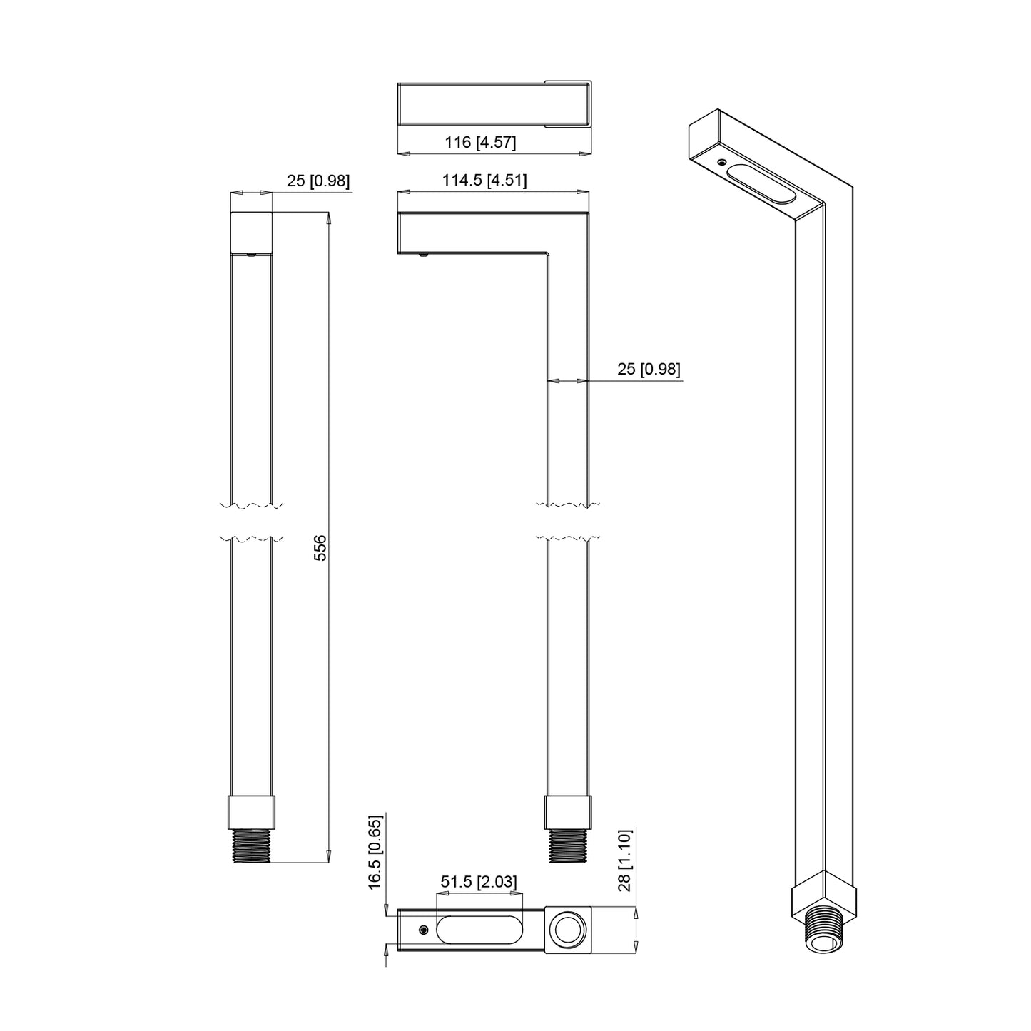 12V Matte Black Aluminum Pathway Light - L Shape